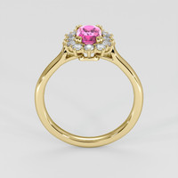 1.20 Ct. Pink Sapphire Ring, 18K Yellow Gold 3