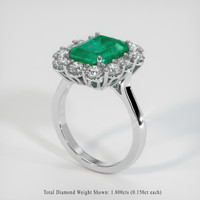 2.96 Ct. Emerald Ring, Platinum 950 2