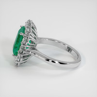 2.96 Ct. Emerald Ring, Platinum 950 4