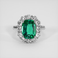 3.23 Ct. Emerald Ring, Platinum 950 1