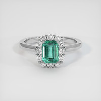 1.11 Ct. Emerald Ring, Platinum 950 1