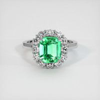 2.81 Ct. Emerald Ring, Platinum 950 1