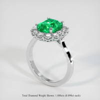 2.81 Ct. Emerald Ring, Platinum 950 2