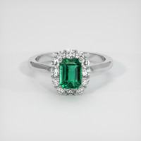 1.28 Ct. Emerald Ring, Platinum 950 1