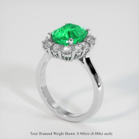 2.65 Ct. Emerald Ring, Platinum 950 2