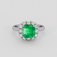 2.22 Ct. Emerald Ring, Platinum 950 1