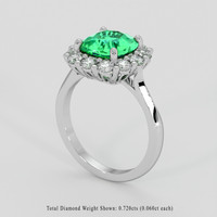 2.07 Ct. Emerald Ring, Platinum 950 2