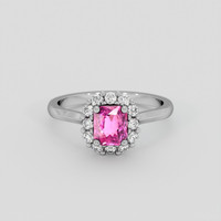 1.51 Ct. Pink Spinel Ring, Platinum 950 1