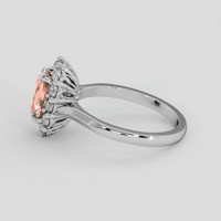 1.66 Ct. Padparadscha Sapphire Ring, Platinum 950 4