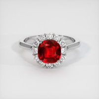 1.50 Ct. Ruby Ring, Platinum 950 1