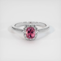 1.12 Ct. Padparadscha Sapphire Ring, Platinum 950 1