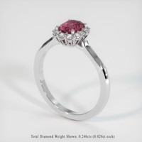1.12 Ct. Padparadscha Sapphire Ring, Platinum 950 2