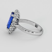 2.24 Ct. Blue Sapphire Ring, Platinum 950 4