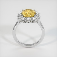 3.12 Ct. Yellow Sapphire Ring, Platinum 950 3