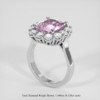 5.09 Ct. Purplish Pink Sapphire Ring, Platinum 950 2