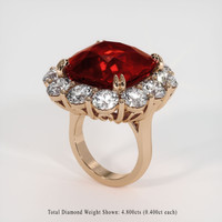 20.00 Ct. Ruby Ring, 14K Rose Gold 2