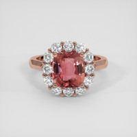 2.57 Ct. Padparadscha Sapphire Ring, 14K Rose Gold 1