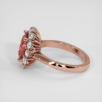 2.57 Ct. Padparadscha Sapphire Ring, 14K Rose Gold 4