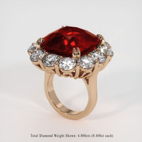 20.00 Ct. Ruby Ring, 18K Rose Gold 2