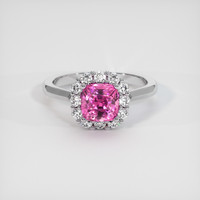 2.26 Ct. Pink Sapphire Ring, 10K White Gold 1