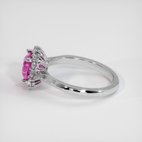 2.26 Ct. Pink Sapphire Ring, 10K White Gold 4
