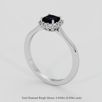 1.52 Ct. Blue Sapphire Ring, 14K White Gold 2