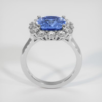 4.06 Ct. Blue Sapphire Ring, 14K White Gold 3