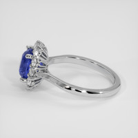 2.31 Ct. Blue Sapphire Ring, 14K White Gold 4