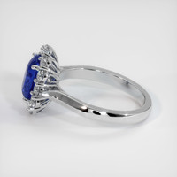 3.02 Ct. Blue Sapphire Ring, 14K White Gold 4