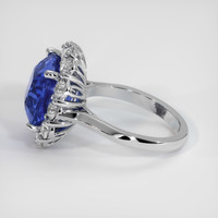 6.42 Ct. Blue Sapphire Ring, 14K White Gold 4