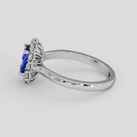 1.05 Ct. Blue Sapphire Ring, 14K White Gold 4