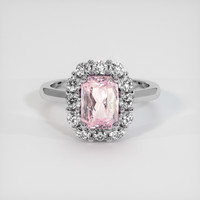 2.15 Ct. Pink Sapphire Ring, 14K White Gold 1