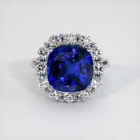 6.06 Ct. Blue Sapphire Ring, 14K White Gold 1