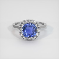 2.63 Ct. Sapphire Ring, 14K White Gold 1