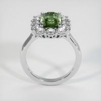 3.55 Ct. Green Sapphire Ring, 14K White Gold 3