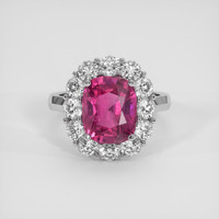 5.09 Ct. Pink Sapphire Ring, 14K White Gold 1
