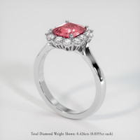 1.53 Ct. Padparadscha Sapphire Ring, 14K White Gold 2