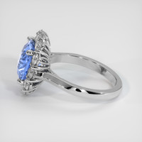 4.06 Ct. Blue Sapphire Ring, 18K White Gold 4