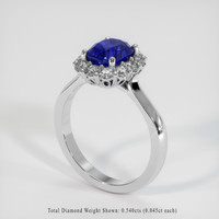 2.31 Ct. Blue Sapphire Ring, 18K White Gold 2