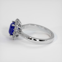 2.31 Ct. Blue Sapphire Ring, 18K White Gold 4