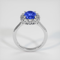 3.07 Ct. Blue Sapphire Ring, 18K White Gold 3