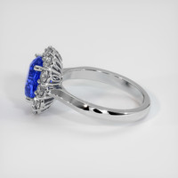 3.07 Ct. Blue Sapphire Ring, 18K White Gold 4