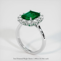 4.71 Ct. Emerald Ring, 18K White Gold 2