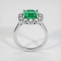 3.04 Ct. Emerald Ring, 18K White Gold 3