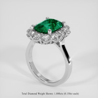 3.23 Ct. Emerald Ring, 18K White Gold 2