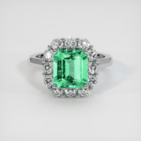 2.09 Ct. Emerald Ring, 18K White Gold 1