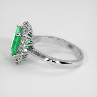 2.09 Ct. Emerald Ring, 18K White Gold 4