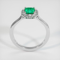 0.85 Ct. Emerald Ring, 18K White Gold 3