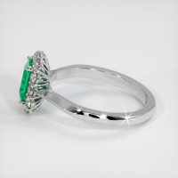 0.85 Ct. Emerald Ring, 18K White Gold 4