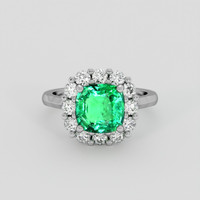 2.07 Ct. Emerald Ring, 18K White Gold 1